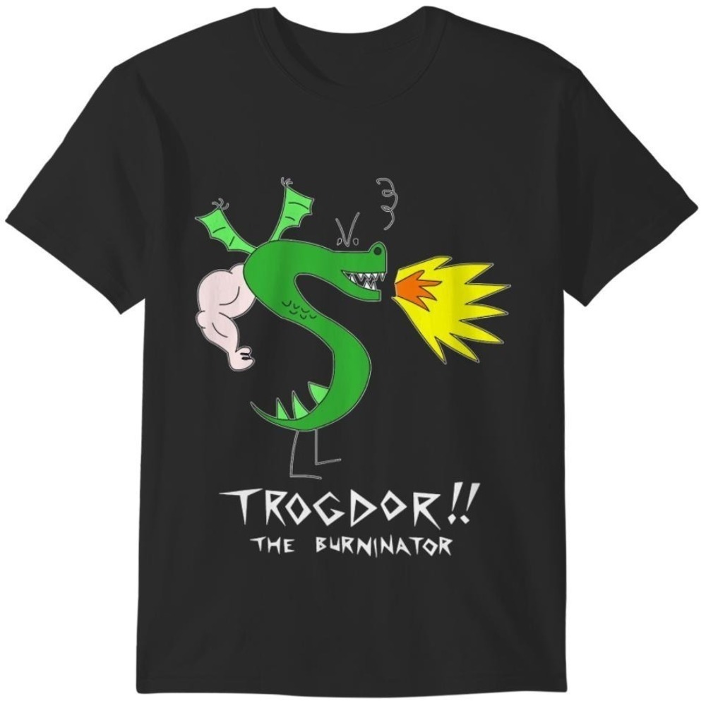 Trogdor The Burninator Meme Funy Game Tshirt